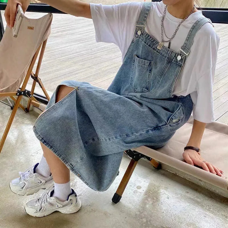 Dana | Sleeveless Denim Strap Dress