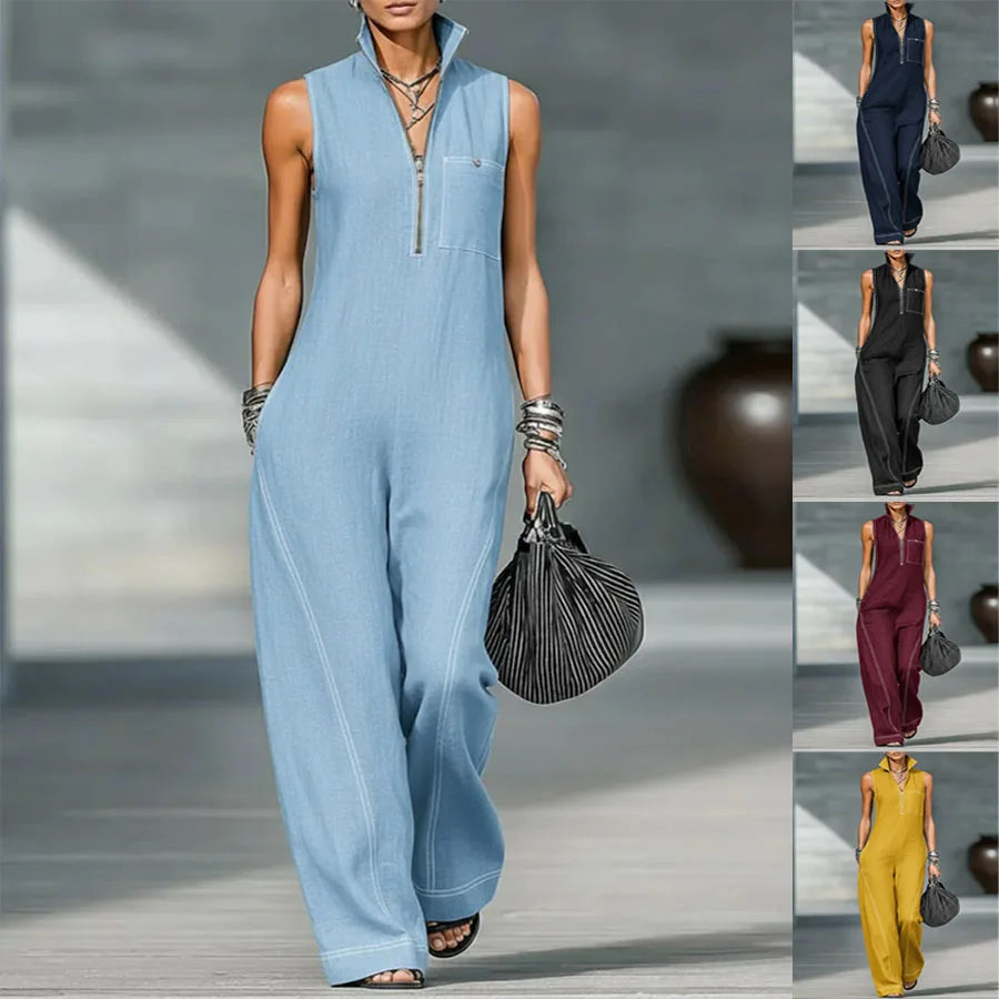 Blair™ | Sleeveless Zip Jumpsuit