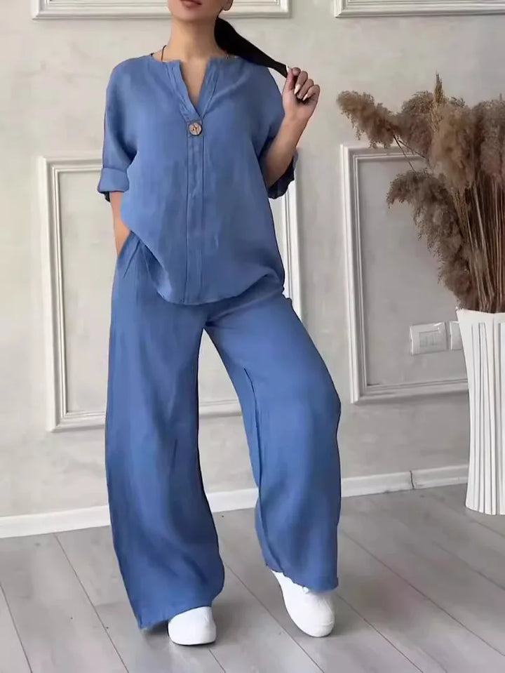 Lumi | Blouse & Wide-Leg Set