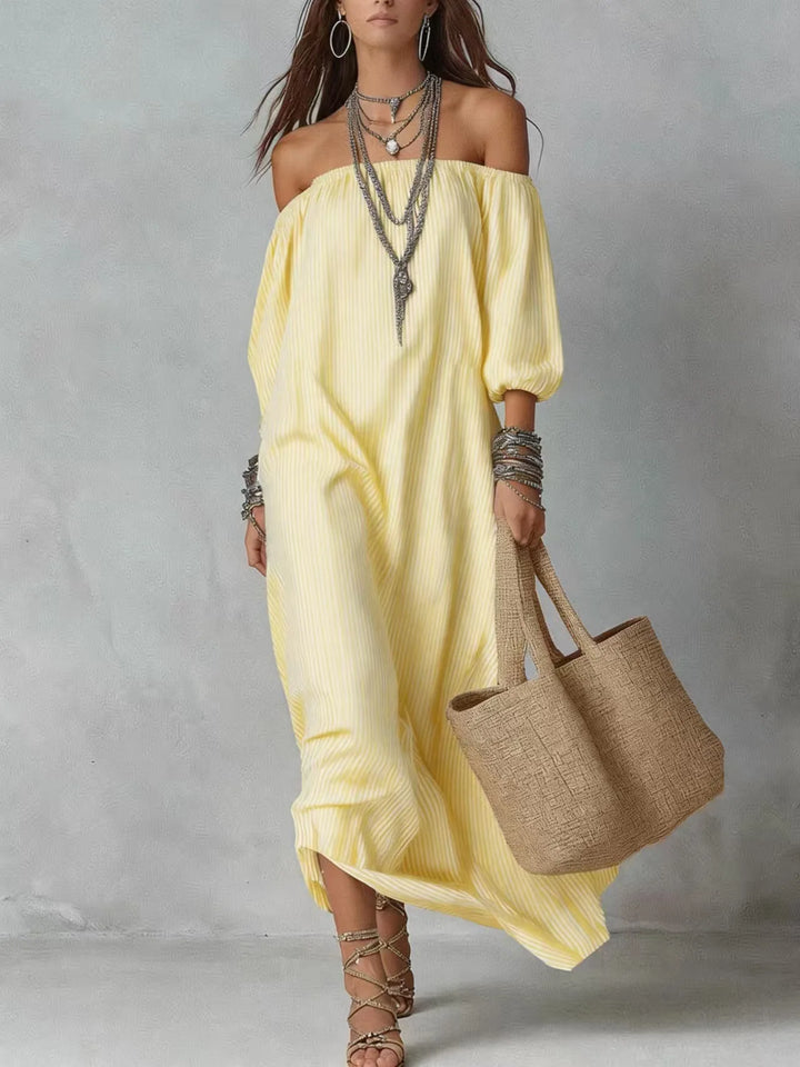 Willow™ Striped Off-Shoulder Maxi Dress