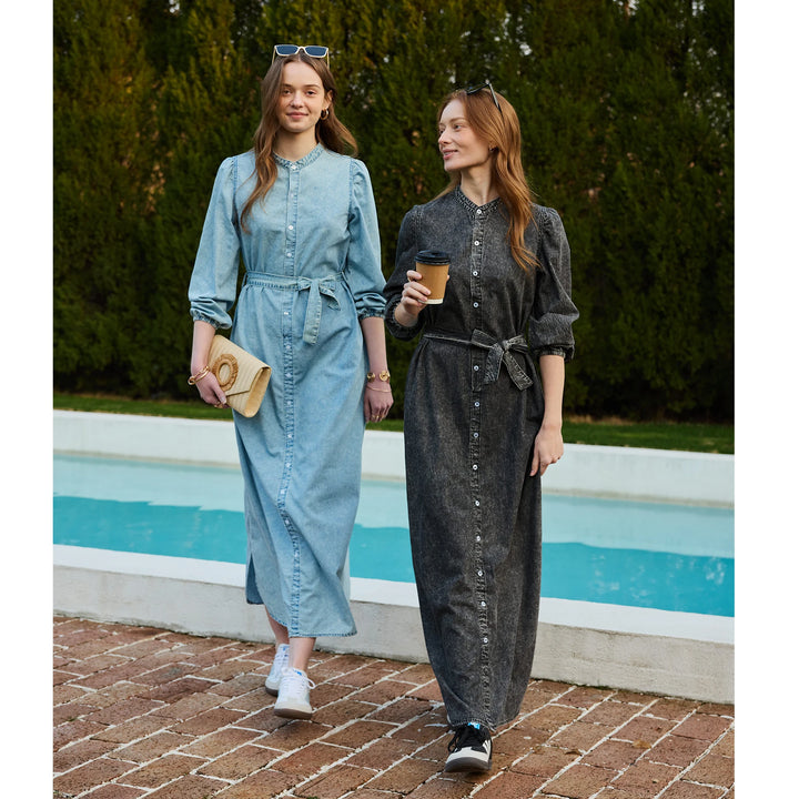 Blake | Soft Denim Maxi Dress