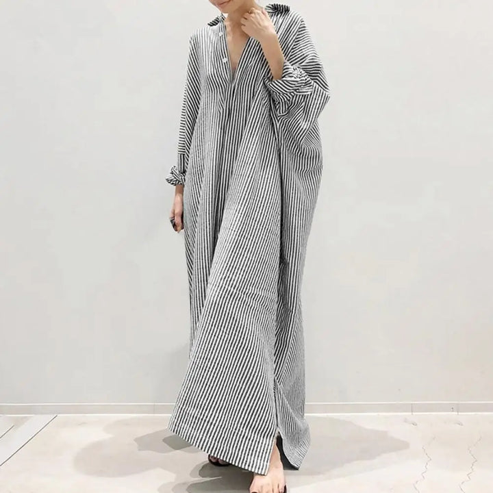 Margaux | Striped Linen Shirt Dress