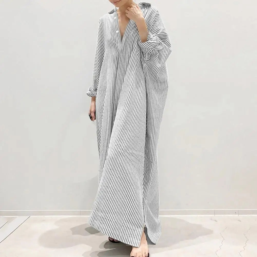 Margaux | Striped Linen Shirt Dress
