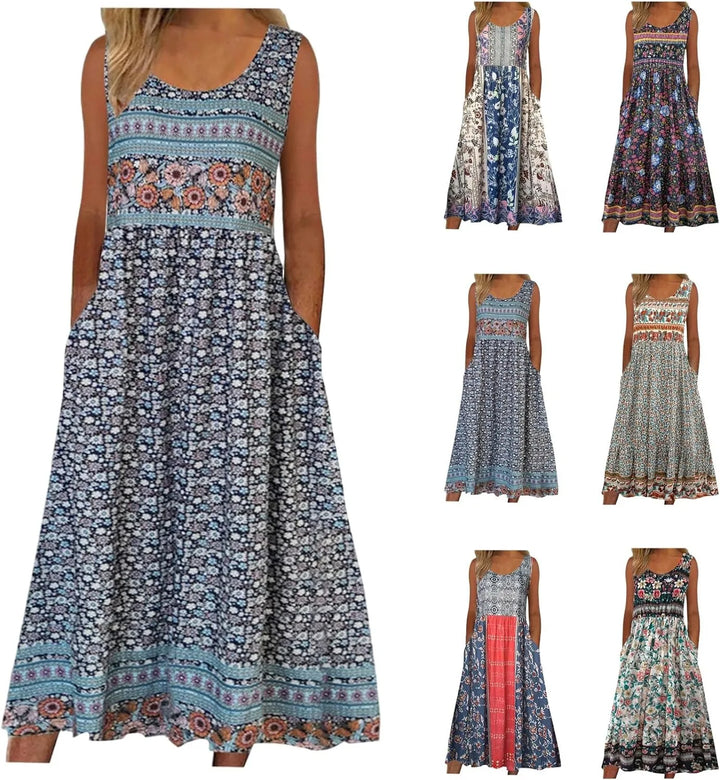 Bo | Boho Floral Pocket Sundress