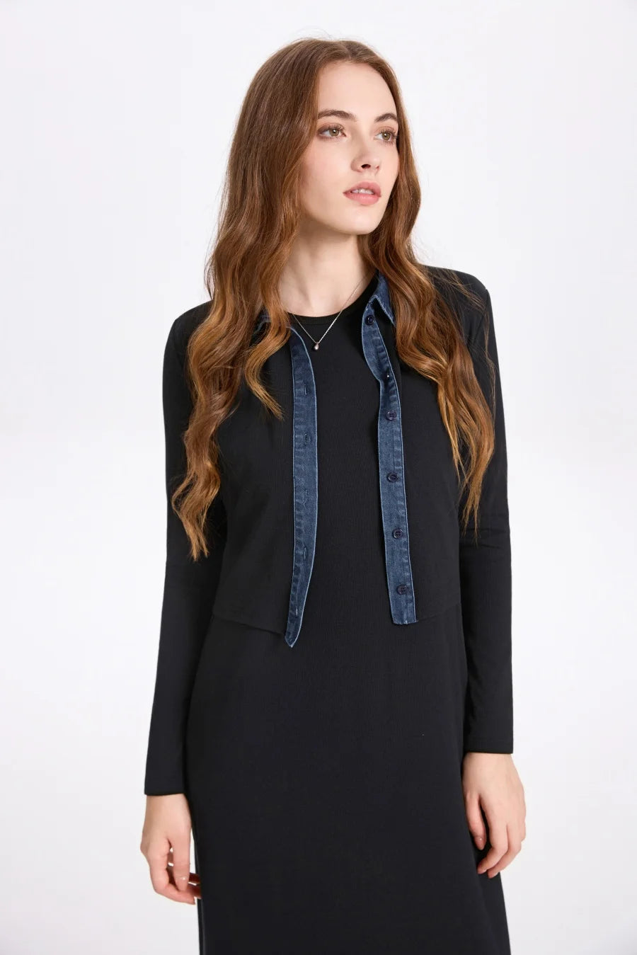 Luca | Denim Cardigan & Maxi Set