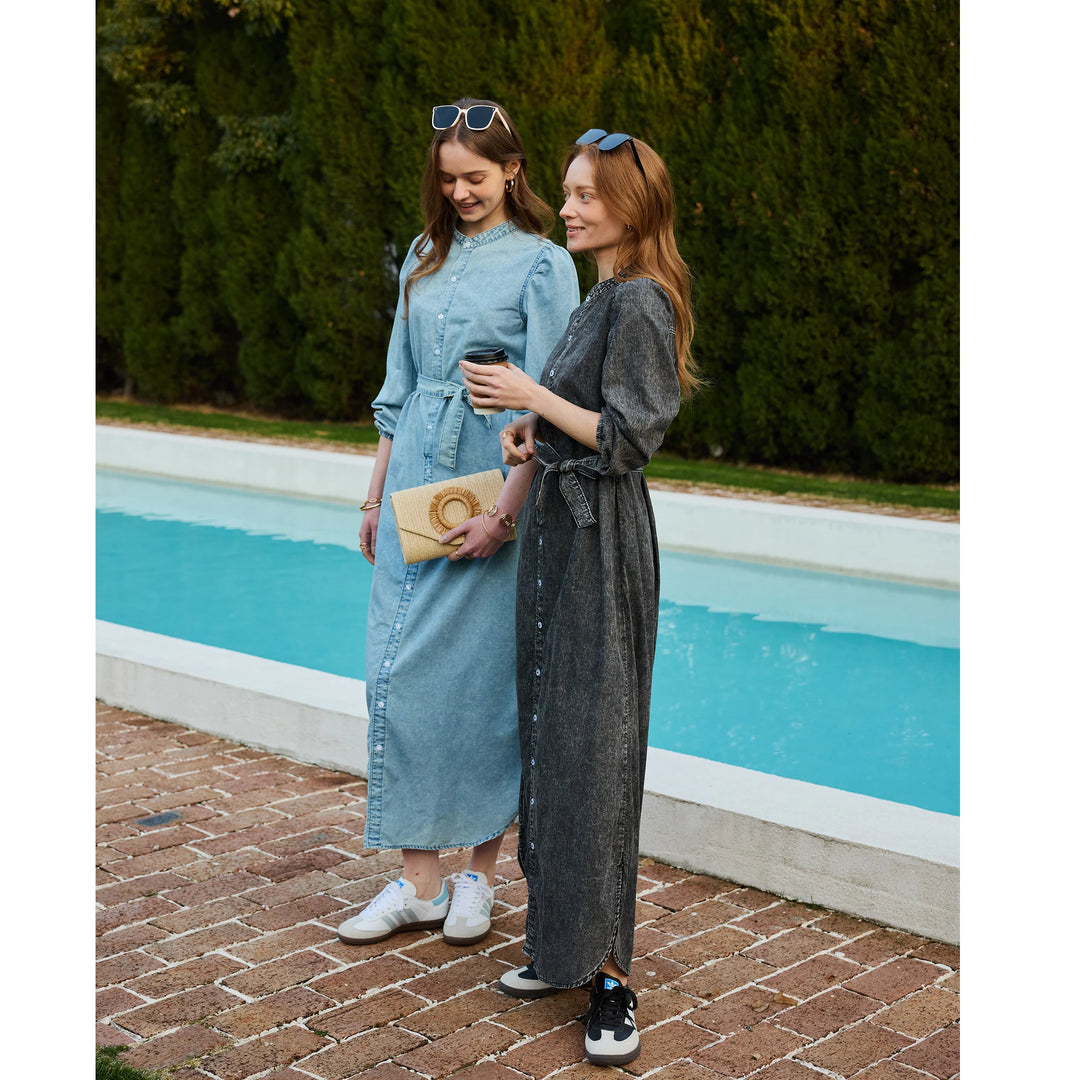 Blake | Soft Denim Maxi Dress