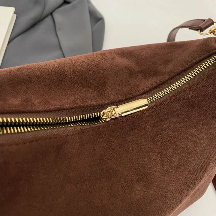 Freya | Water-Repellent Suede Laptop Bag