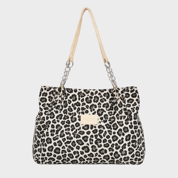 Lush | Leopard Tote with Chain Straps