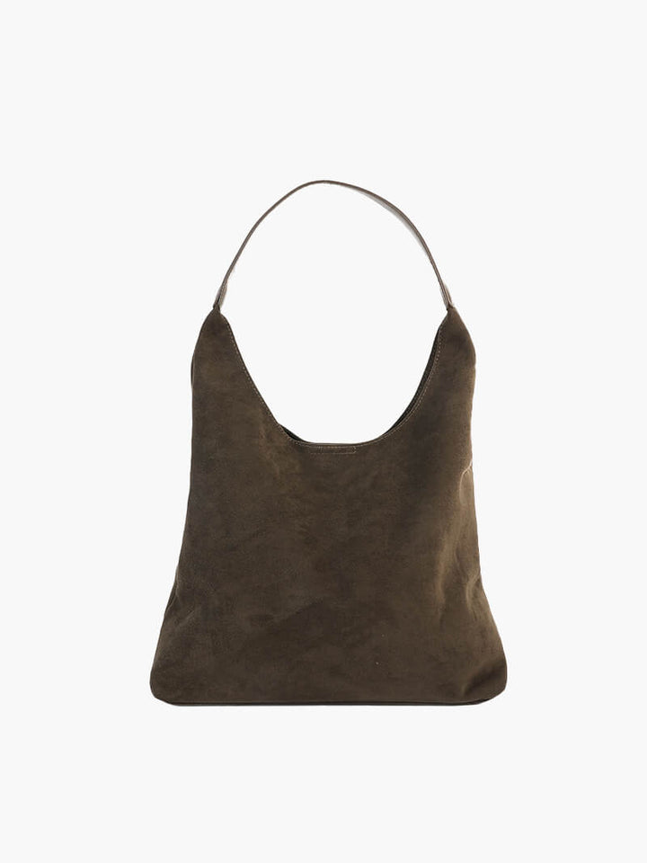 Juna | Spacious Vegan Suede Shoulder Bag