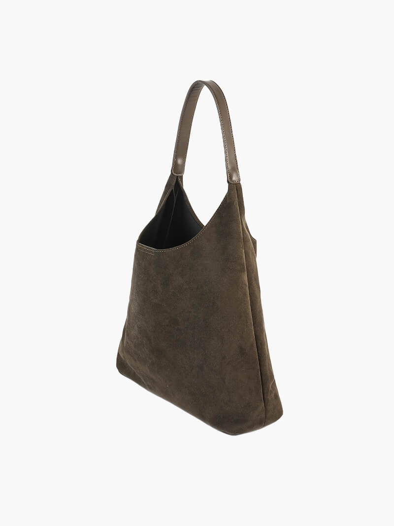 Juna | Spacious Vegan Suede Shoulder Bag