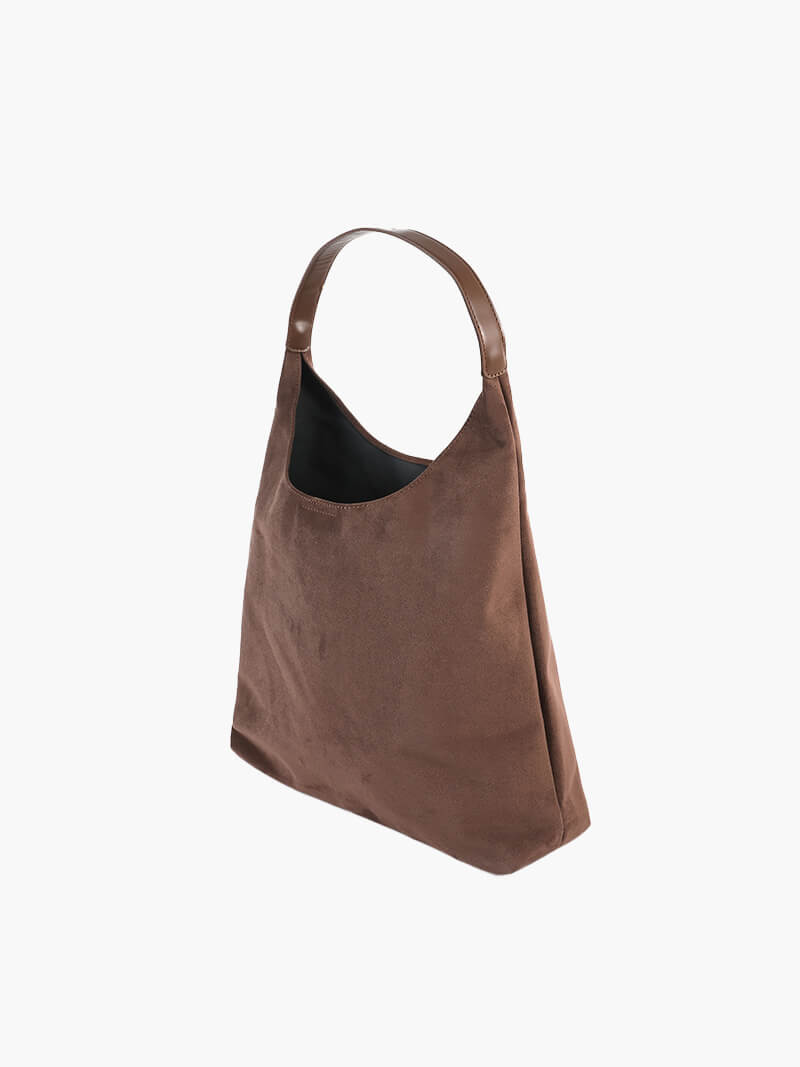 Juna | Spacious Vegan Suede Shoulder Bag