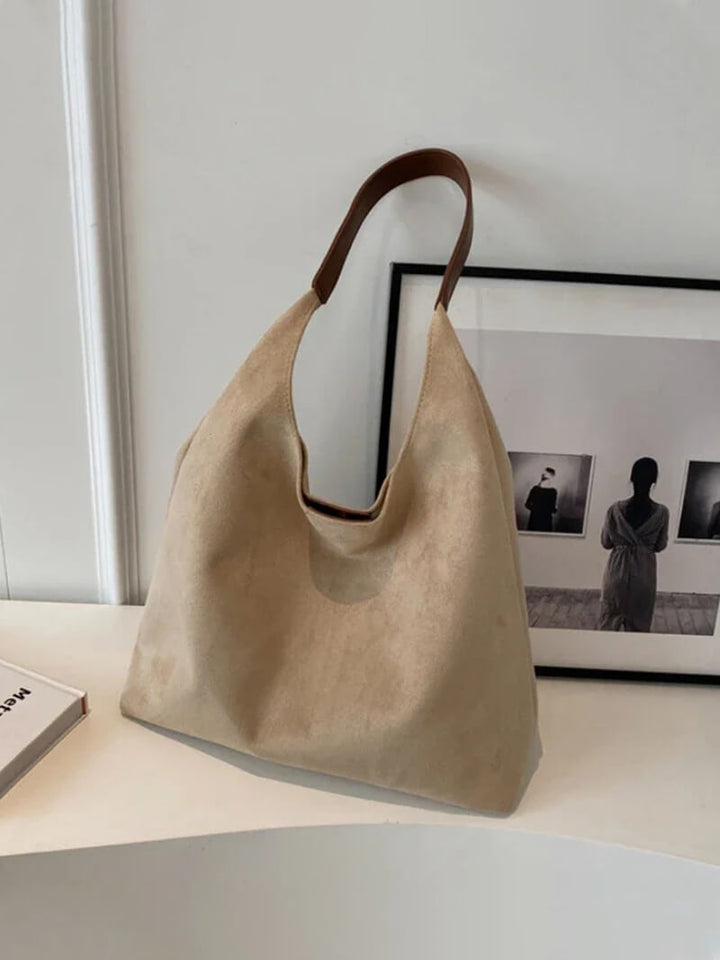 Juna | Spacious Vegan Suede Shoulder Bag