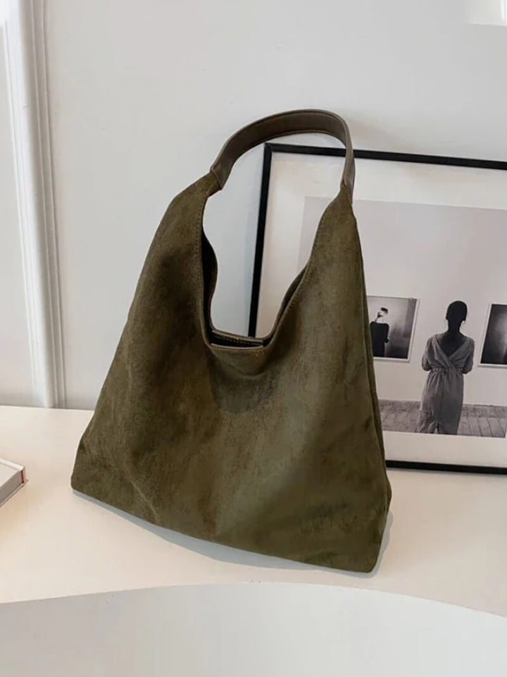Juna | Spacious Vegan Suede Shoulder Bag