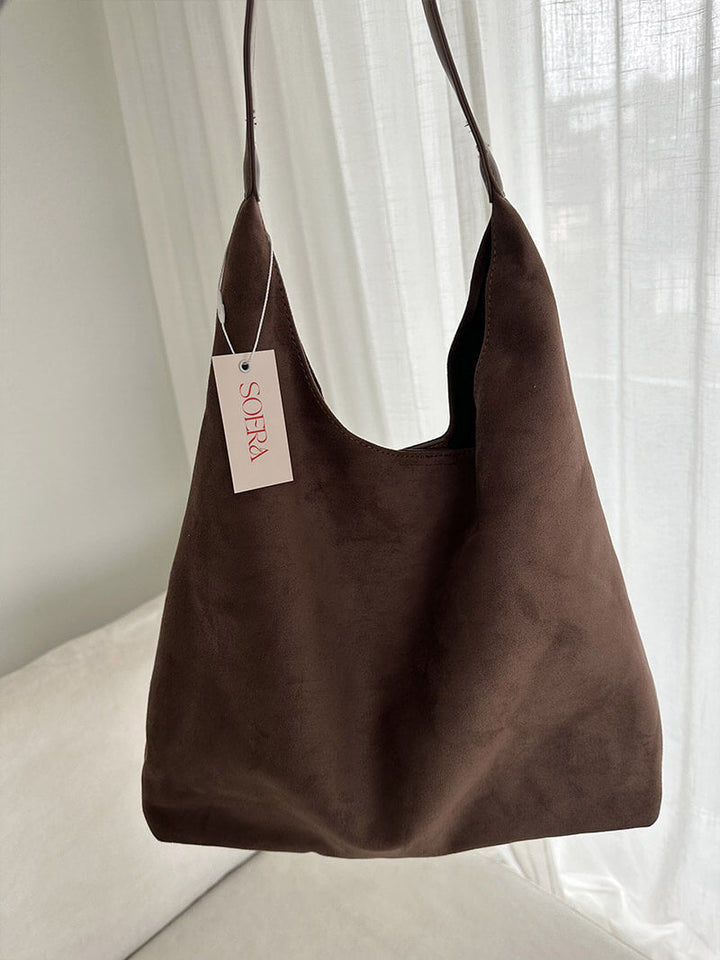 Juna | Spacious Vegan Suede Shoulder Bag