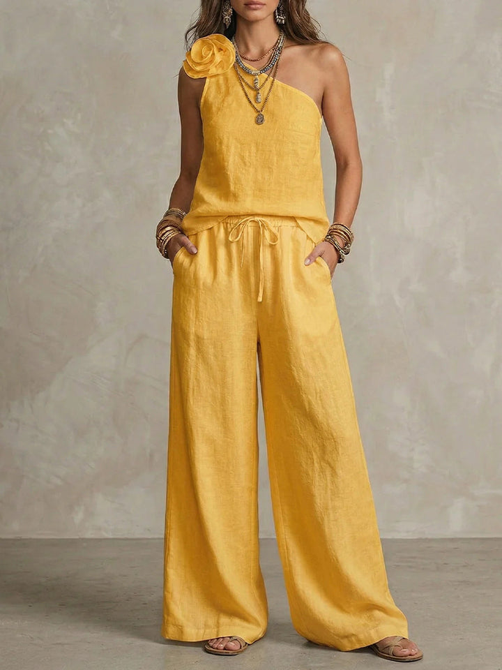 Colette | Two-Tone Shirt & Pants Set
