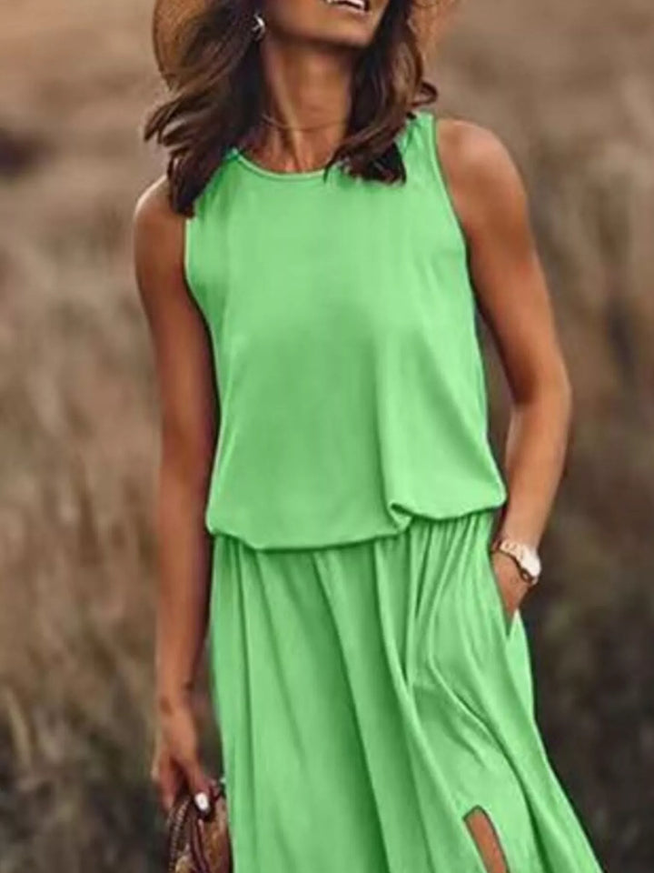Paloma | Sleeveless Slit Maxi Dress