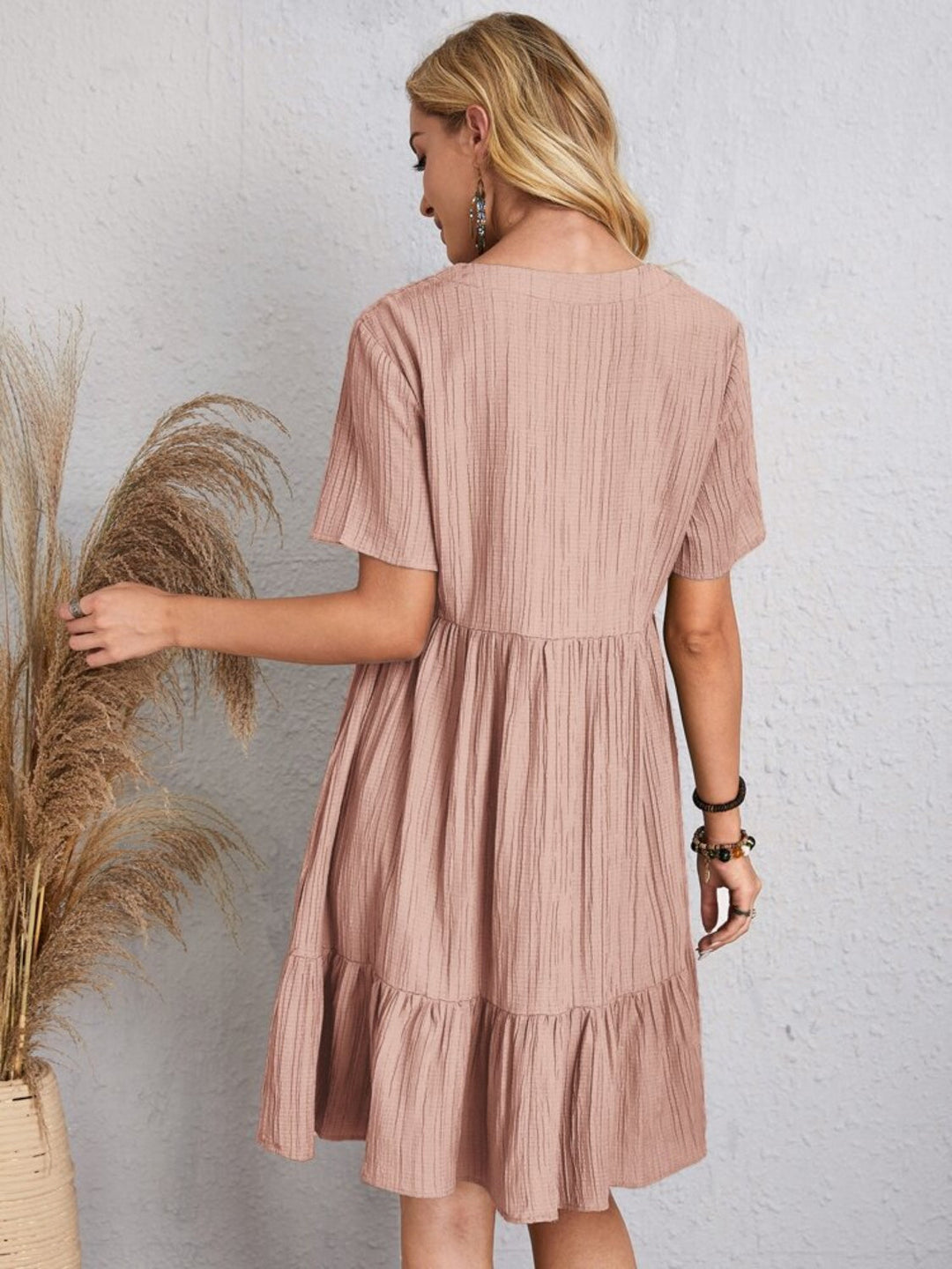 Poppy | V-Neck Short Sleeve Dress