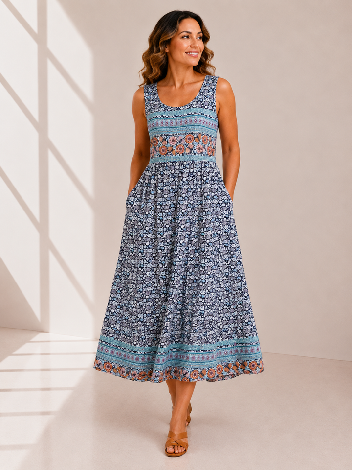 Bo | Boho Floral Pocket Sundress
