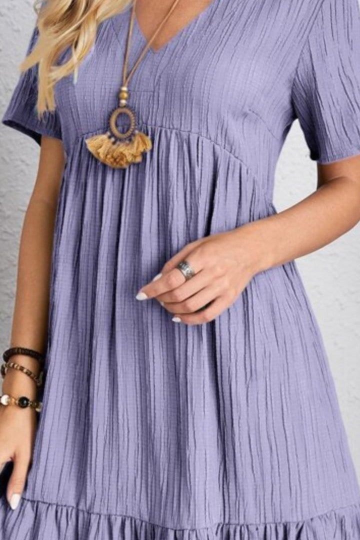 Poppy | V-Neck Short Sleeve Dress