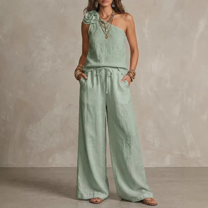 Colette | Two-Tone Shirt & Pants Set
