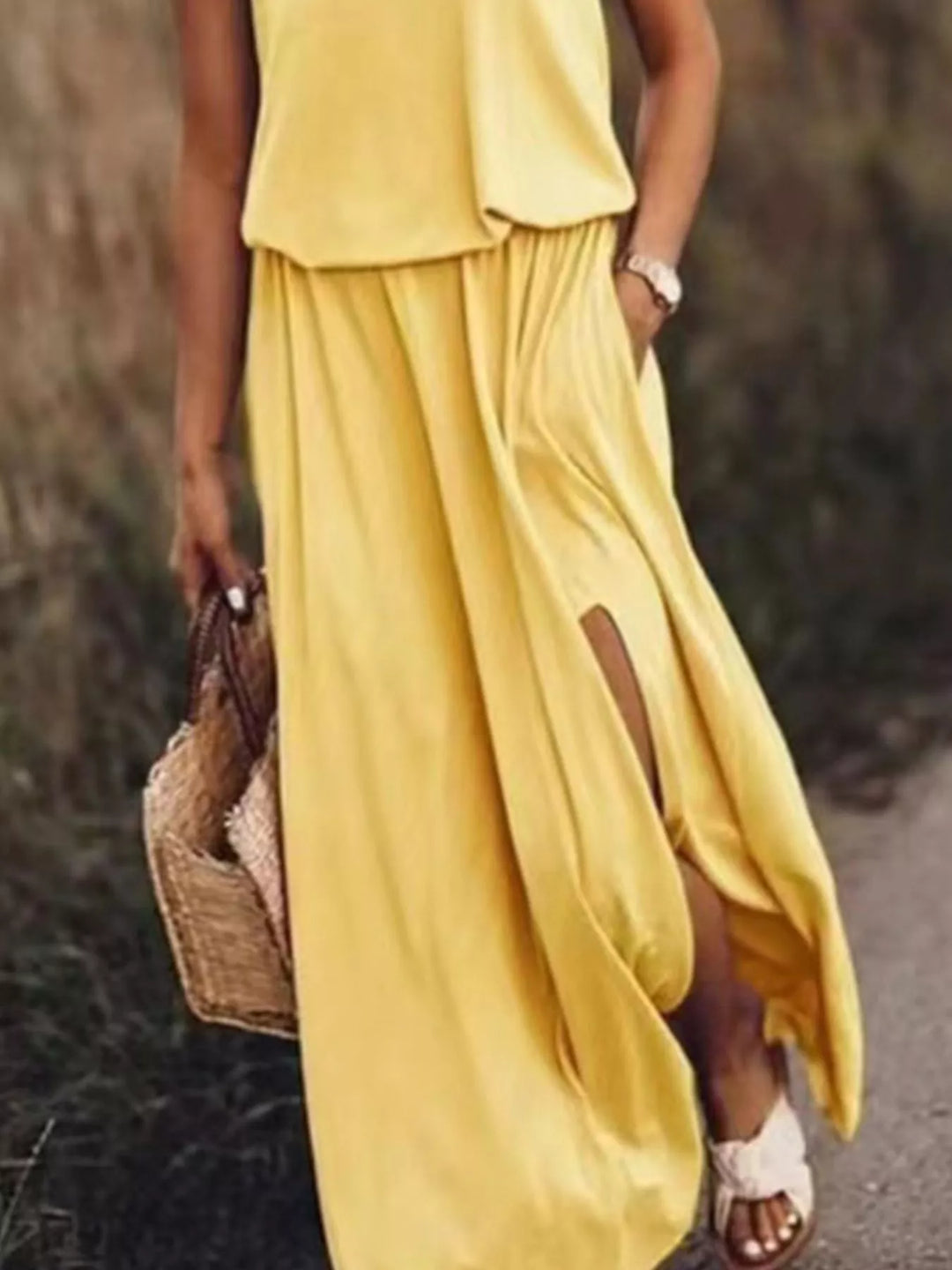 Paloma | Sleeveless Slit Maxi Dress