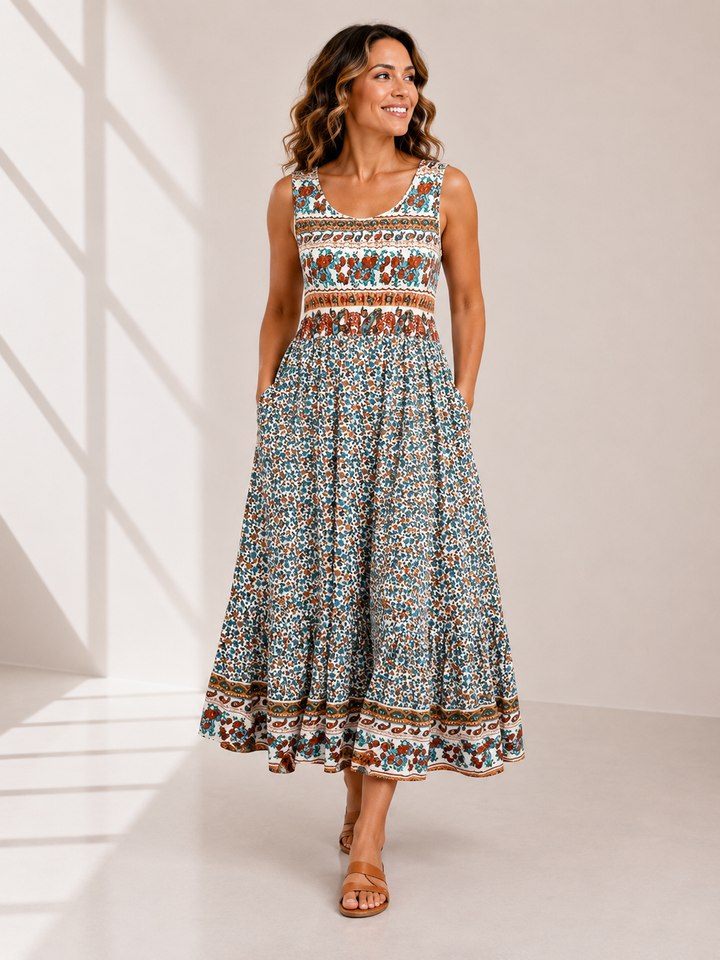 Bo | Boho Floral Pocket Sundress