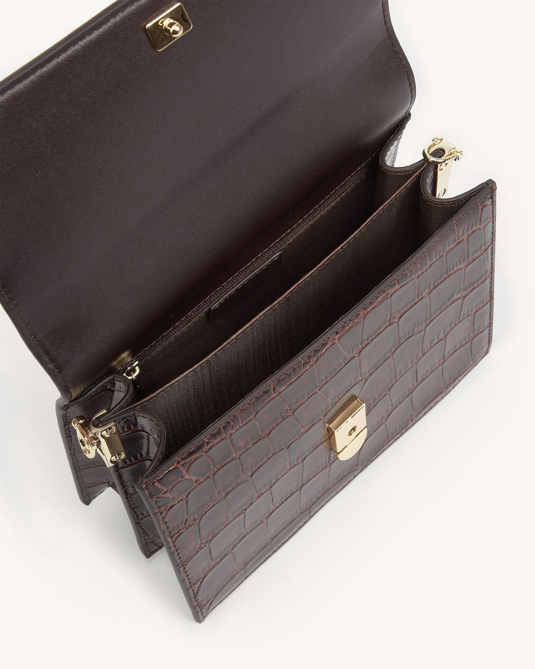 Fleur | Mini Croc Flap Crossbody