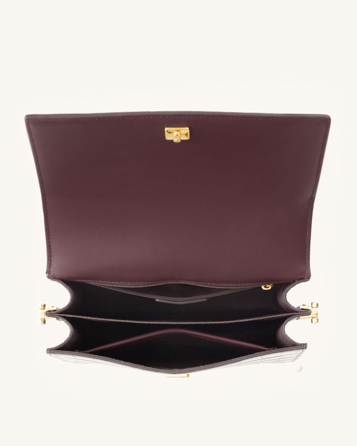 Fleur | Mini Croc Flap Crossbody