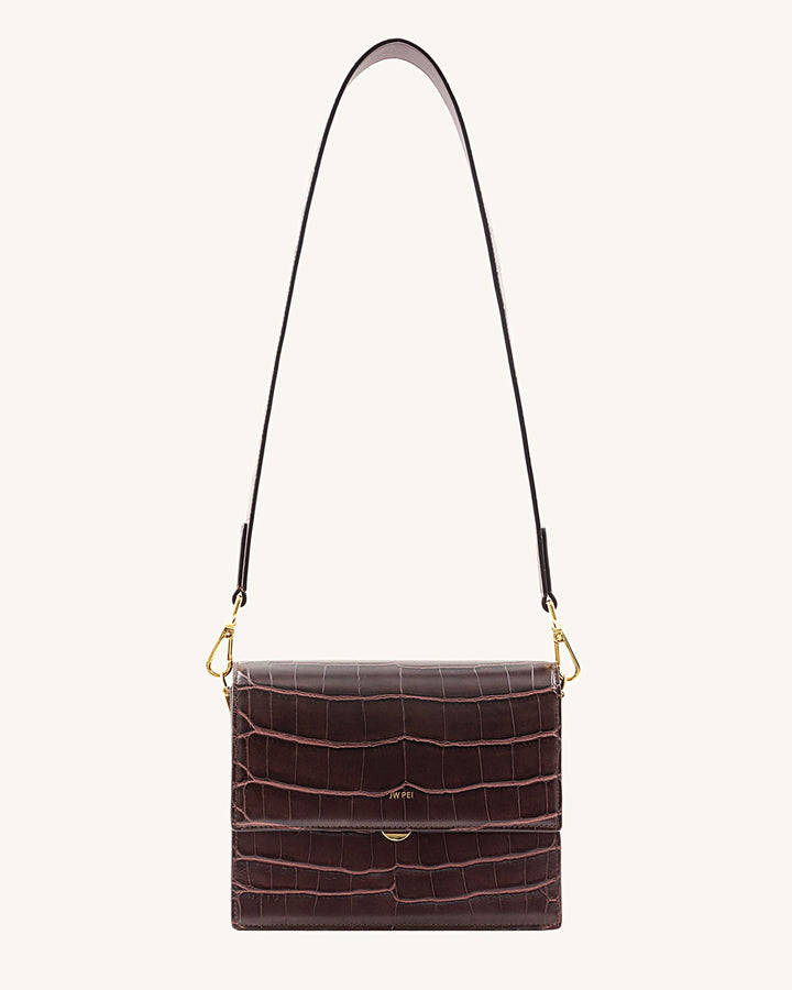 Fleur | Mini Croc Flap Crossbody