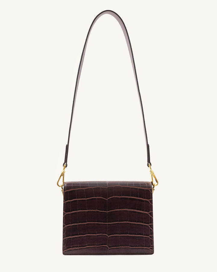 Fleur | Mini Croc Flap Crossbody