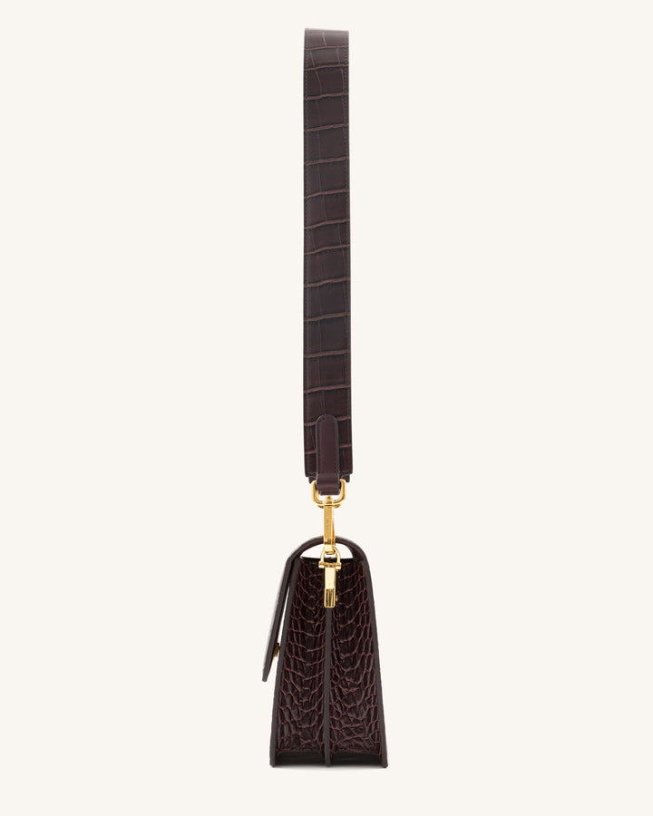 Fleur | Mini Croc Flap Crossbody
