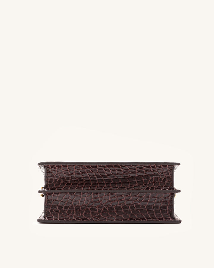 Fleur | Mini Croc Flap Crossbody