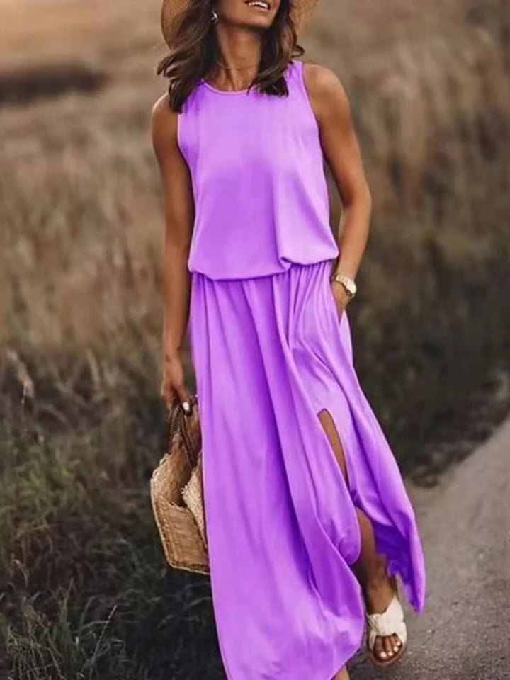 Paloma | Sleeveless Slit Maxi Dress