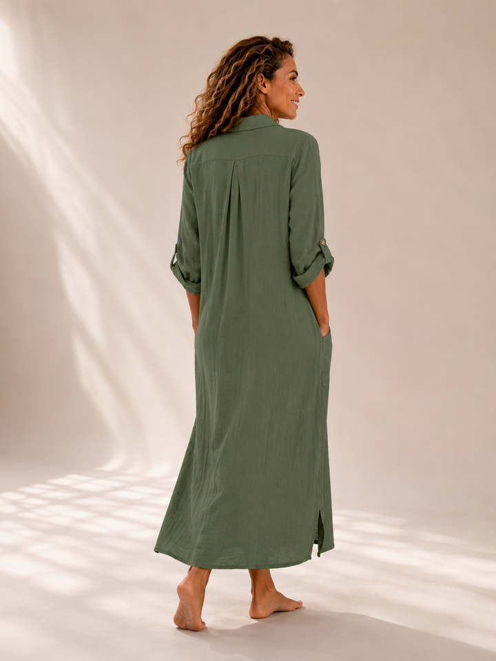 Romy | Oversized Linen Shirt Dress
