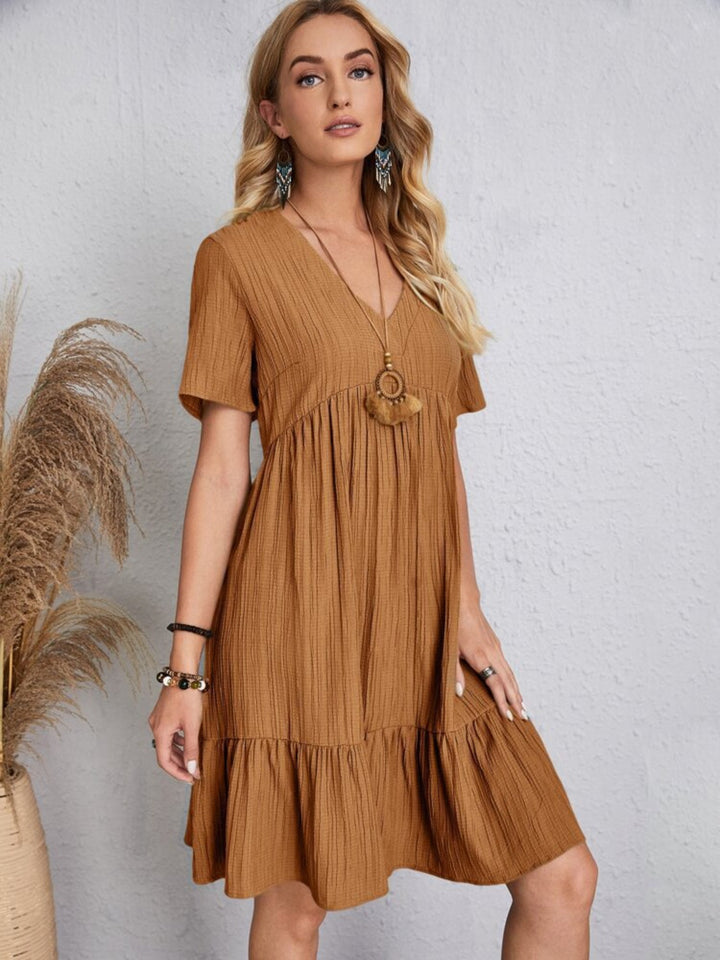 Poppy | V-Neck Short Sleeve Dress