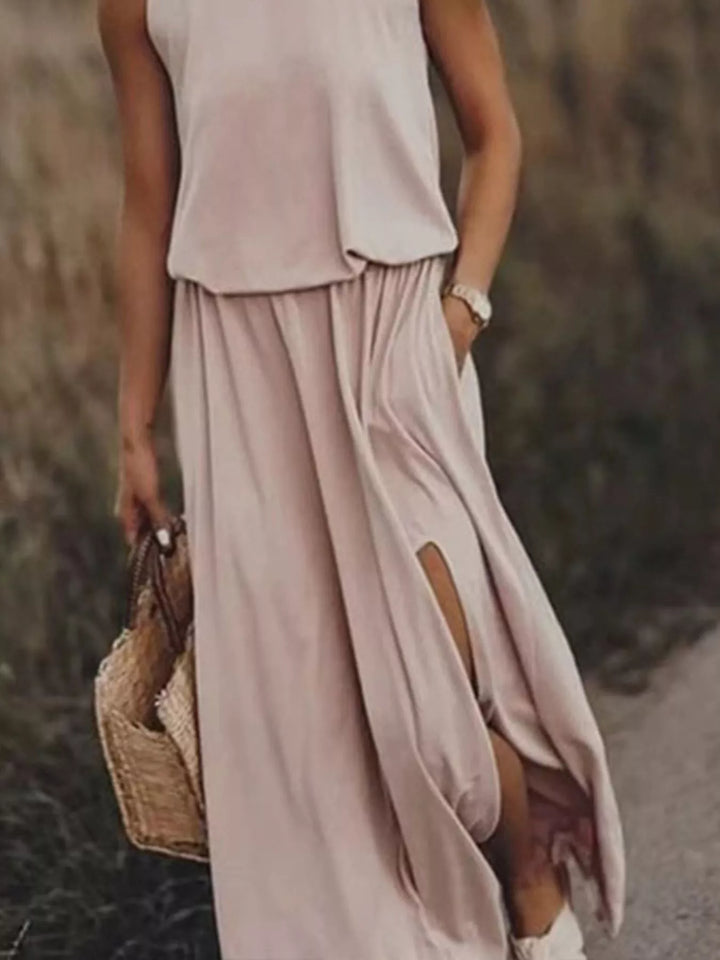Paloma | Sleeveless Slit Maxi Dress