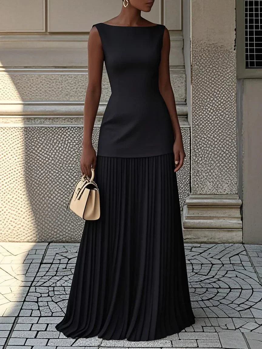 Micaela | Pleated Maxi Dress