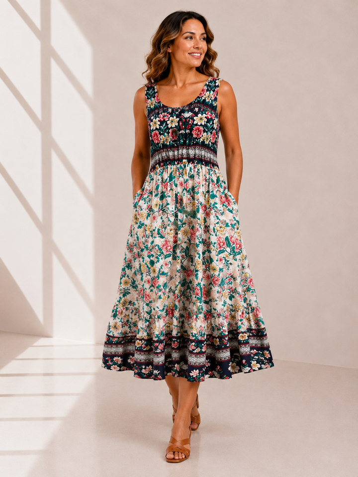 Bo | Boho Floral Pocket Sundress