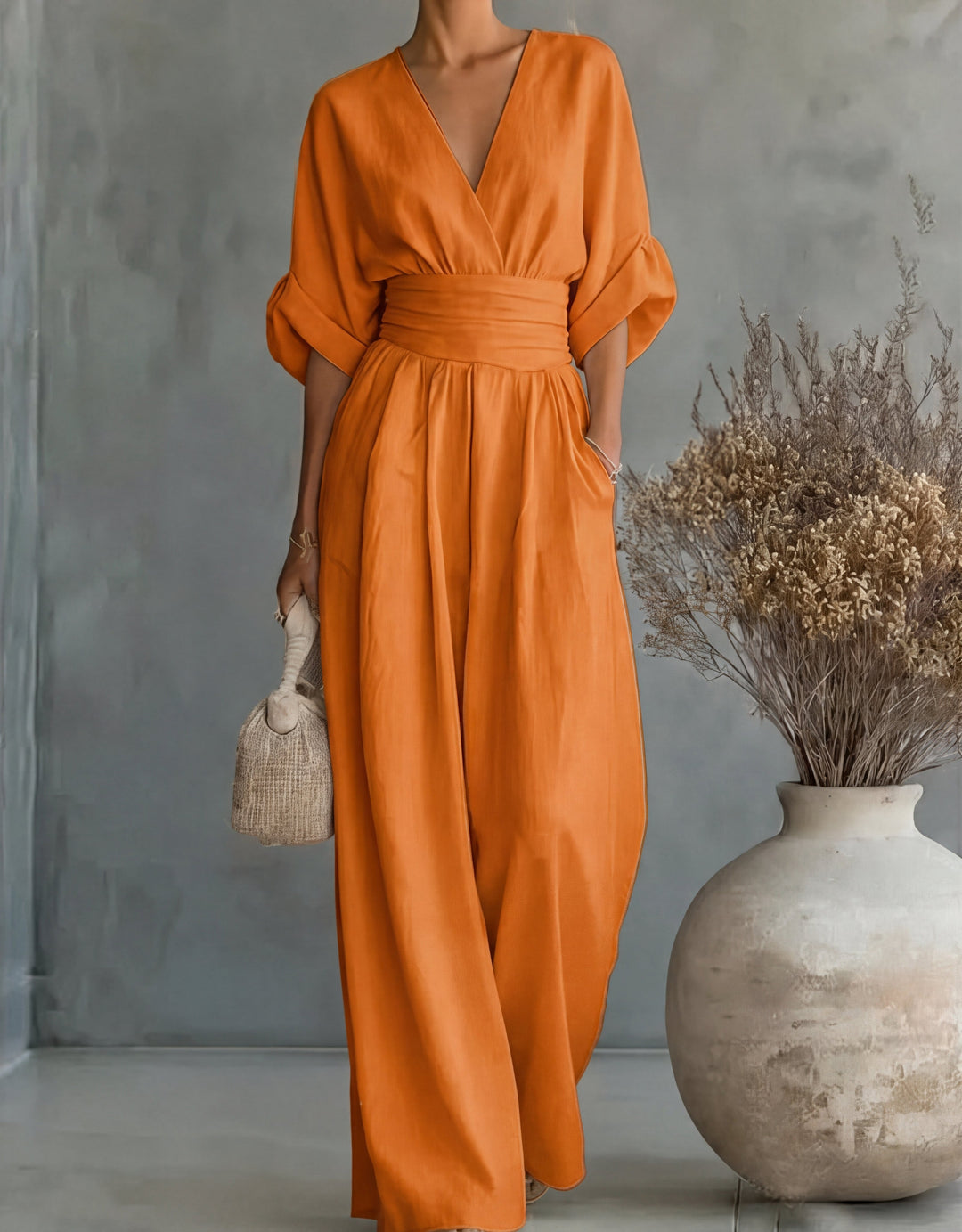 Juliette | Wide-Leg Crossover Jumpsuit