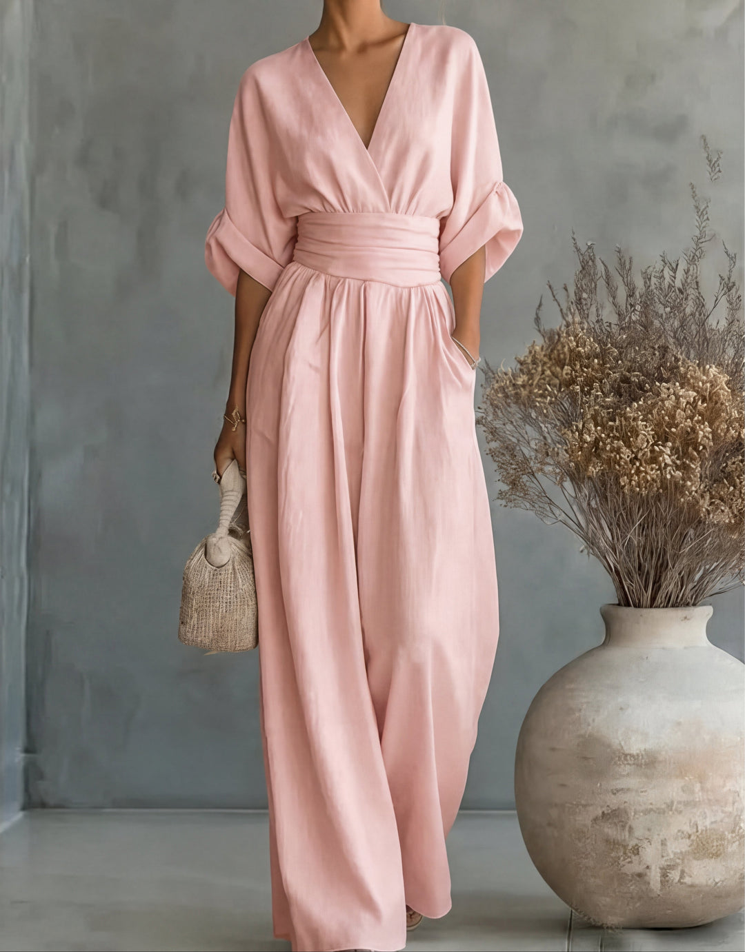 Juliette | Wide-Leg Crossover Jumpsuit