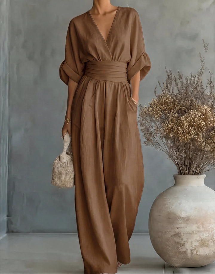 Juliette | Wide-Leg Crossover Jumpsuit