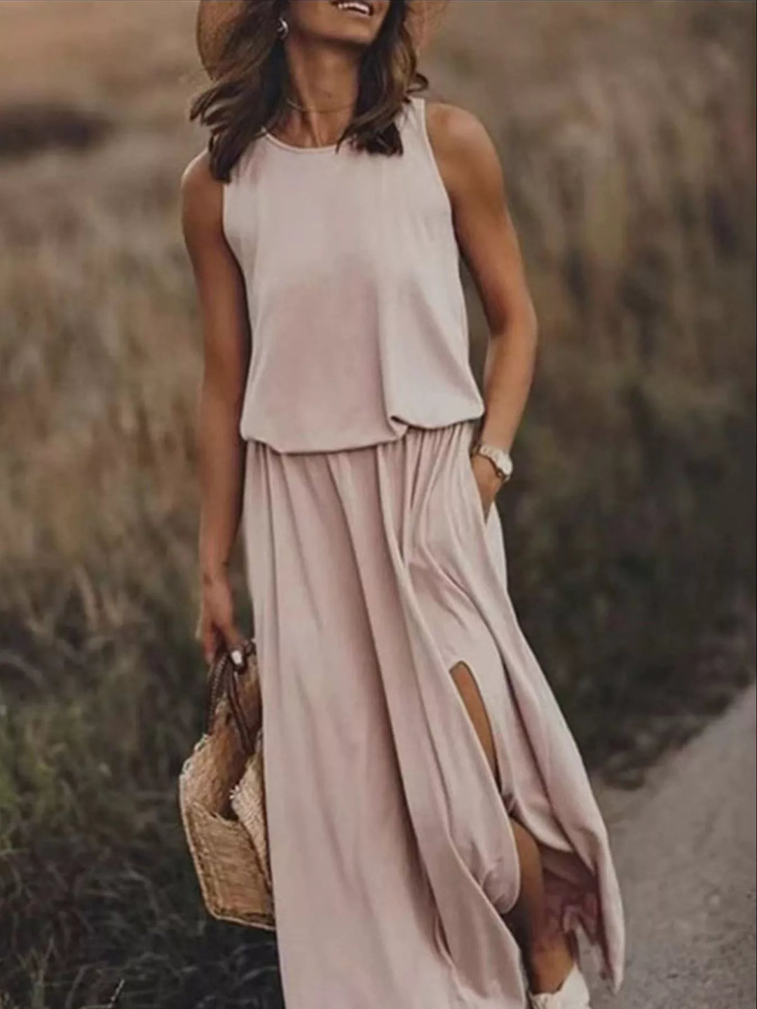 Paloma | Sleeveless Slit Maxi Dress