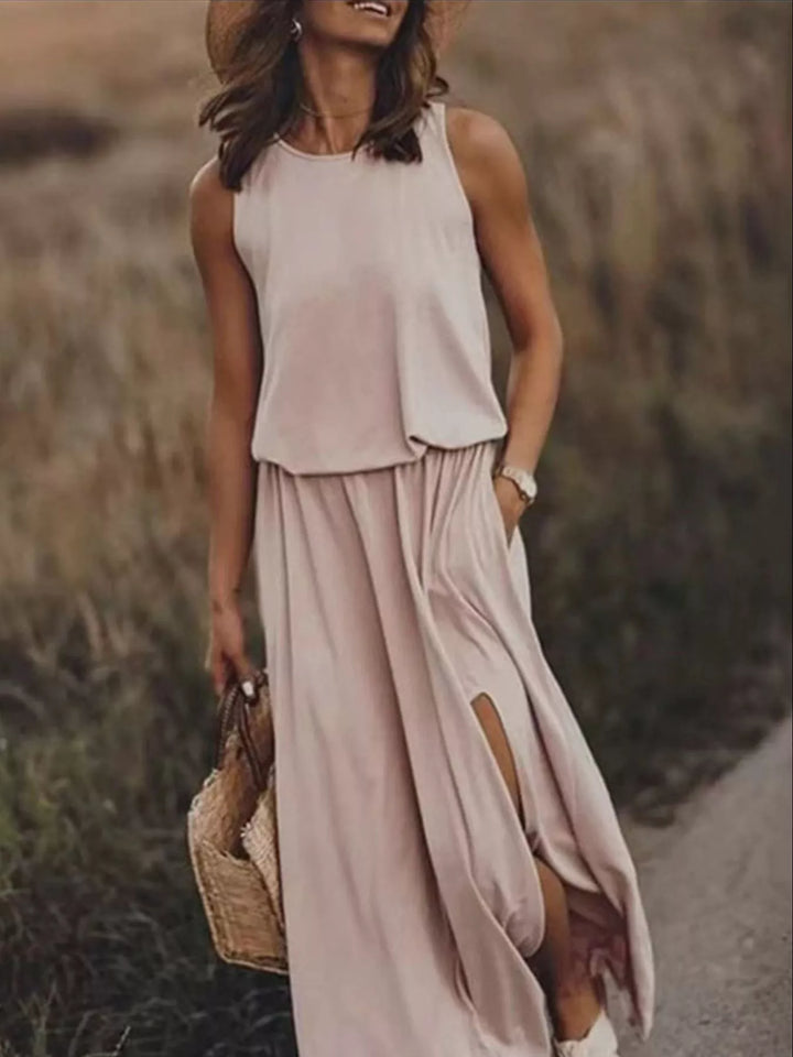 Paloma | Sleeveless Slit Maxi Dress