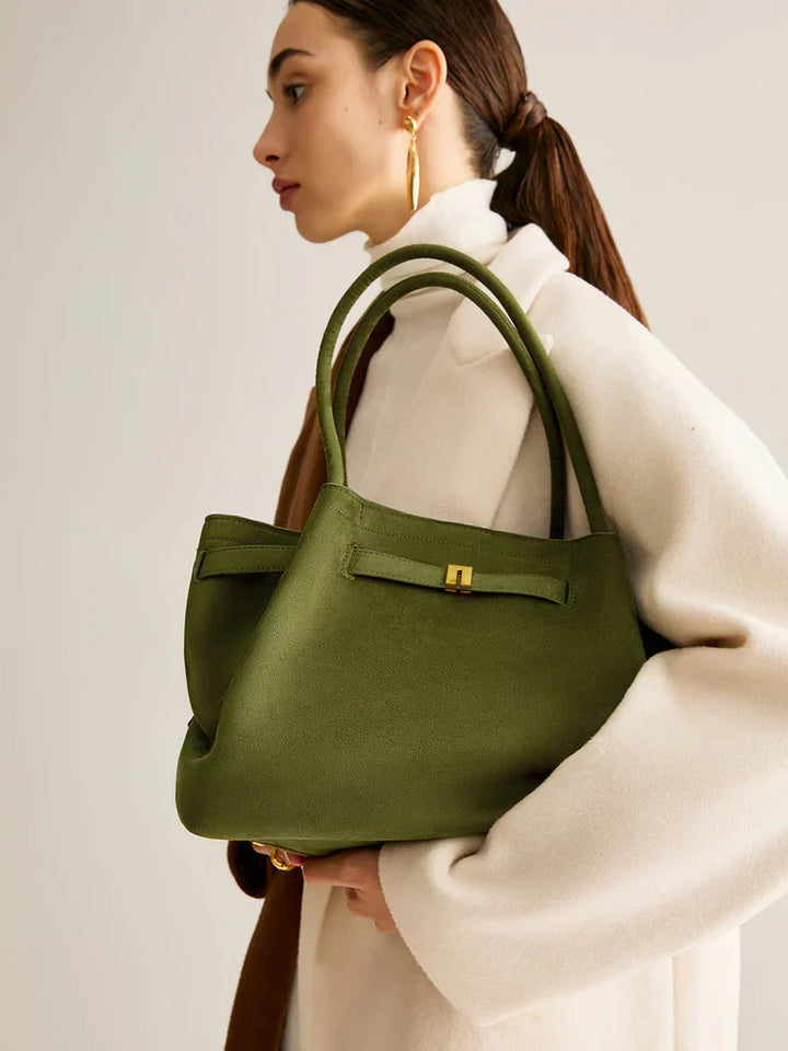 Daphne | Green Vegan Leather Shopper