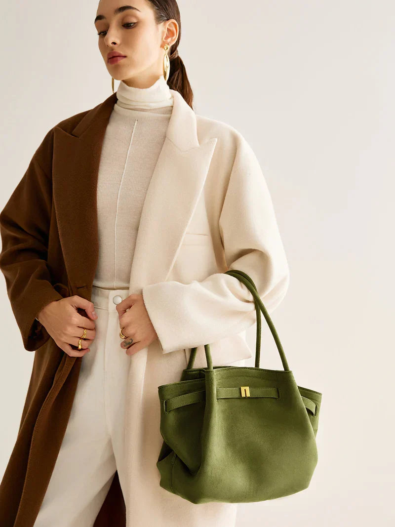 Daphne | Green Vegan Leather Shopper
