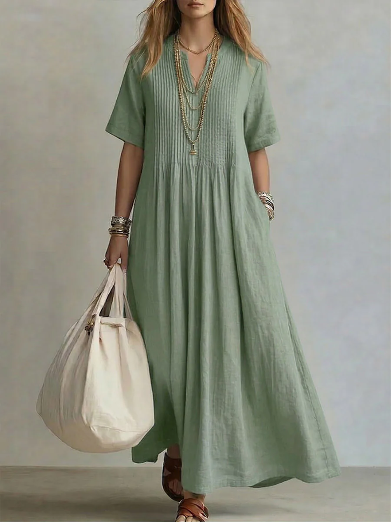 Naomi | Pleated Flow Dress