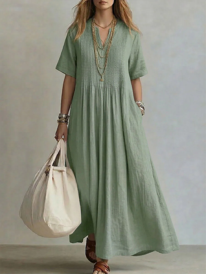 Naomi | Pleated Flow Dress
