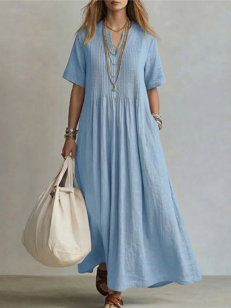 Naomi | Pleated Flow Dress