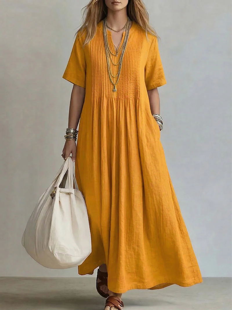 Naomi | Pleated Flow Dress