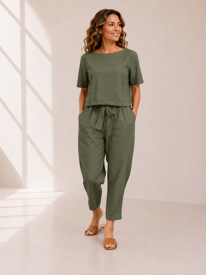 Rena | Tie-Waist Retro Set